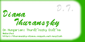 diana thuranszky business card